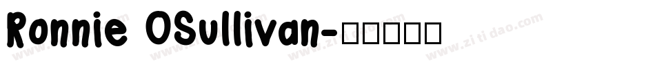 Ronnie OSullivan字体转换